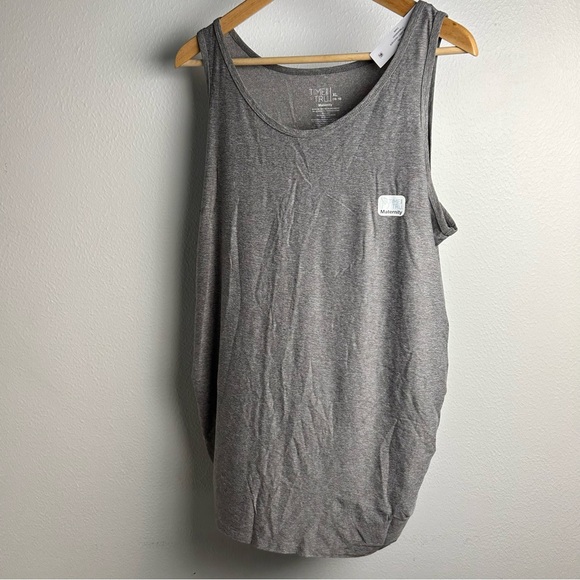 Maternity plus size bundle of 3 gray top nursing bra & New tank top 1x XXL 16/18 - Picture 3 of 16
